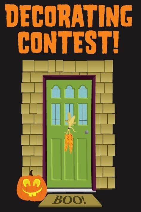 Halloween Door Decorating Contest Flyer Template Free 2021 Greatest
