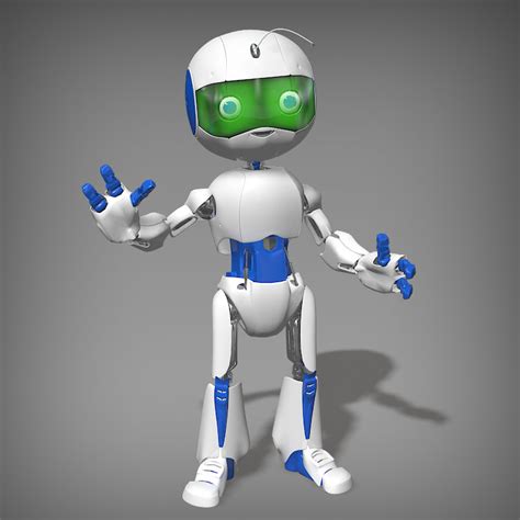 3d cartoon robot boy