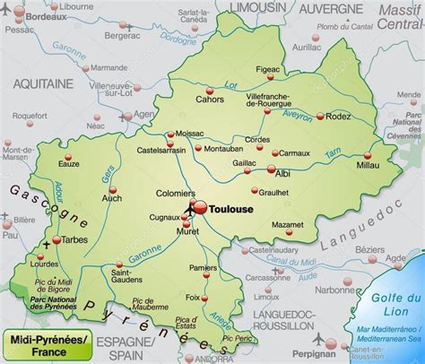 L'occitane teilt mit ihnen die schätze der provence und bietet wunderschöne geschenkideen. Karte der region Toulouse - Toulouse Karte der region ...