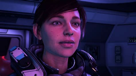 Mass Effect Andromeda Sara Ryder Squadmates Cora Harper At Duty