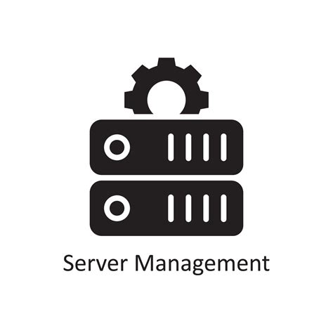 Server Management Vector Solid Icon Design Illustration Business And