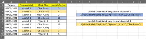 Rumus SUMIFS Excel Untuk Penjumlahan Banyak Kriteria SIEXCEL