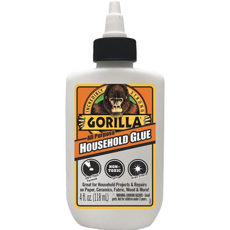 Gorilla Glue 5122320 Household Glue Clear 4 Oz