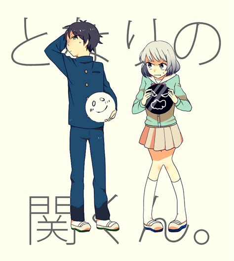 tonari no seki kun seki toshinari and yokoi rumi オセロ イラスト 町田