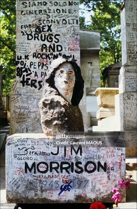 The Tomb Of Jim Morrison In Paris France In June 1985 News Photo