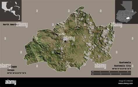 Forma De Jalapa Departamento De Guatemala Y Su Capital Escala De