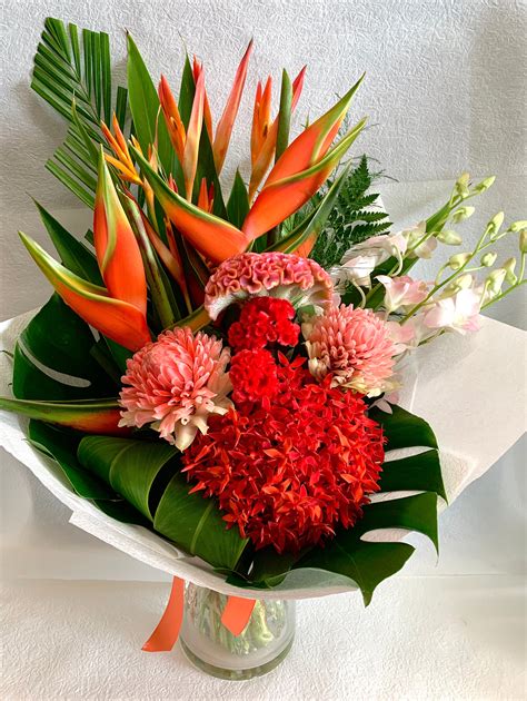 Modern Style Bouquet With Bright Colourful Flowers Designed In Kununurra