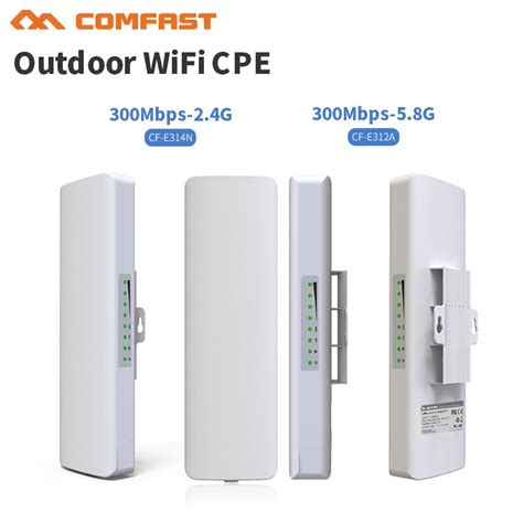 comfast cf e314n v2 cf e312a routers repeaters 300mbps 2 4ghz 5 8ghz 5km outdoor bridge 14dbi