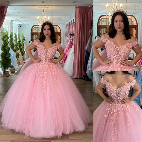 Off The Shoulder Pink Quinceanera Dress Quinceanera Dresses Pink