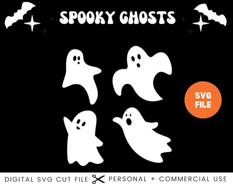 Spooky Ghost Svg File Ghost Cut File Ghost Graphic Image Ghost Digital