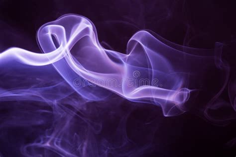 Purple Smoke Isolated On A Black Background Stock Photo Image Of
