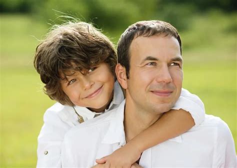 Father And Son In Nature — Stock Photo © Halfpoint 36693947