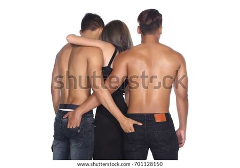Threesome Two Men One Woman Stock Photos Images Photography Shutterstock