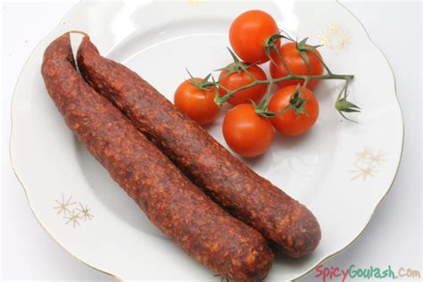 Hungarian Sausage Kolbász Spicy Goulashspicy Goulash