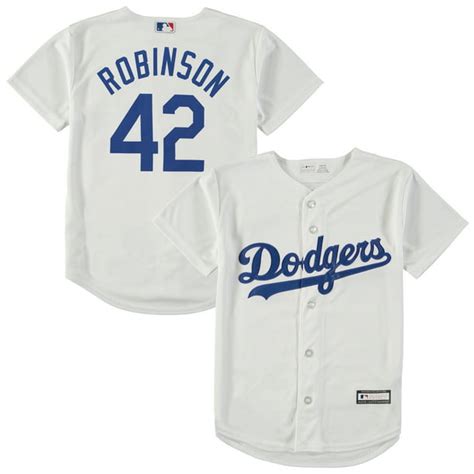 Jackie Robinson Brooklyn Dodgers Youth Replica Player Jersey White