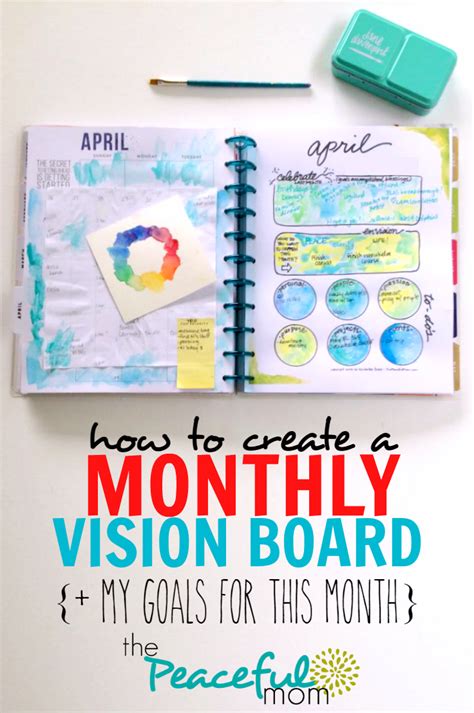 Create a new page and title it. How to Create a Monthly Vision Board {& My Goals for April ...