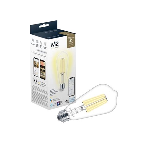 Philips Wiz Smart Led St19 E26 40w Vintage Edison Light Bulb Dimmable