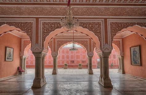 Interior Hawa Mahal India Pink Palace India Jaipur Indian Palace