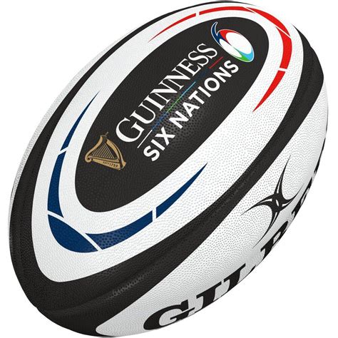 Ballon De Rugby Gilbert Réplica Guinness 6 Nations Balles De Sport