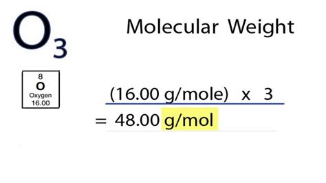 Molar Mass Molecular Weight Of O3 Ozone Youtube