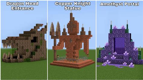 Minecraft 3 Cool 117 Build Ideas Tutorial Youtube