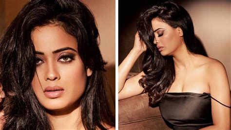 shweta tiwari makes jaws drop with sultry photos in black satin dress check out the diva s sexy