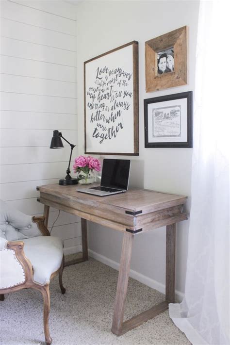 4.6 out of 5 stars. Corner bedroom rustic desk with a white-washed weathered ...