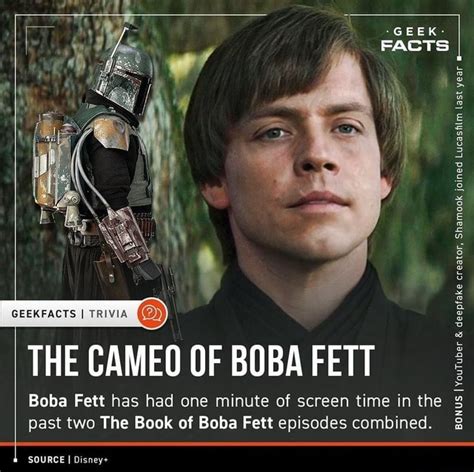 Geekfacts I Trivia The Cameo Of Boba Fett Boba Fett Has Had One Minute Of Screen Time In The