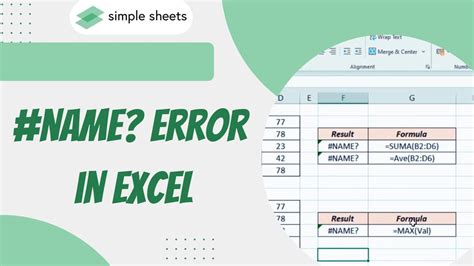 Everything You Need To Know On NAME Error In Excel