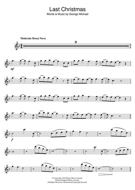 Christmas lights sheet music to download for voice, piano and guitar. Wham! 'Last Christmas' Sheet Music Notes, Chords, Score. Download Printable PDF. | Flute sheet ...