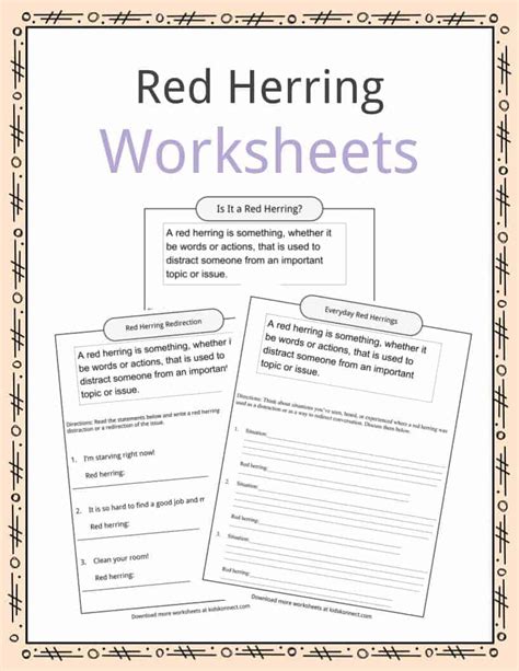 Red Herring Definition Worksheets Facts And Examples For Kids