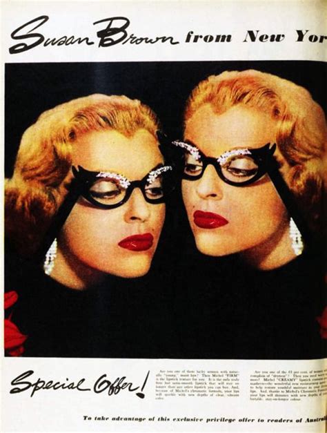Vintage Michel Lipstick Ad With Opera Glasses