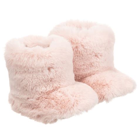 Helen Moore Pink Faux Fur Slipper Boots Childrensalon