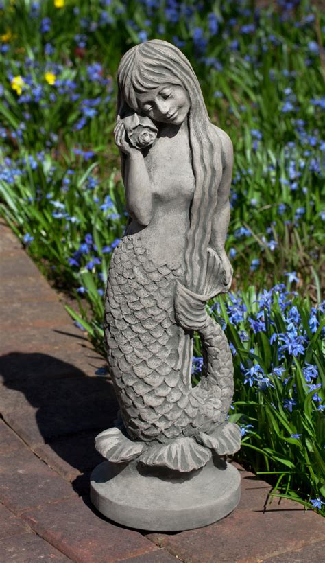 Standing Mermaid Cast Stone Garden Statue