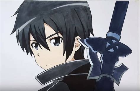 How To Draw Kirito From Sword Art Online Sword Art Online Sword Art