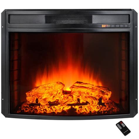 Akdy Fp0058 28 Black Electric Firebox Fireplace Heater Insert Curve