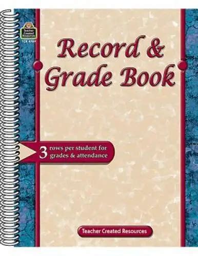 Record And Grade Book Spiral Bound By Teacher Created Resources Staff