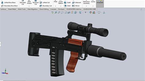 3d Models Of Guns By Using Solidworks Download Free 3d Model By