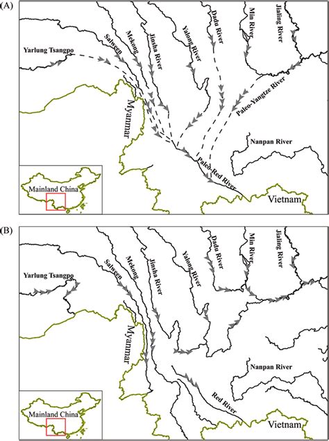 Drainage Systems In The Sino Himalayan Region Adapted From Clark Et