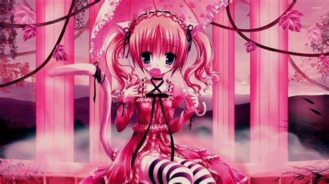 Pink Anime Wallpaper Aesthetic Anime Girls Pink Hair Wallpapers Wallpaper Cave A