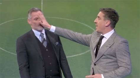 Gary Neville Hits Jamie Carragher In The Face As He Recreates Harry