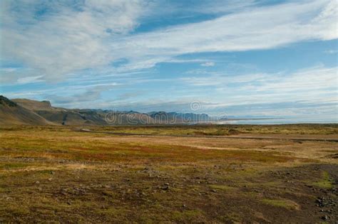 Icelandic Landscape With Blue Sky Stock Photo Image Of Travel Summer