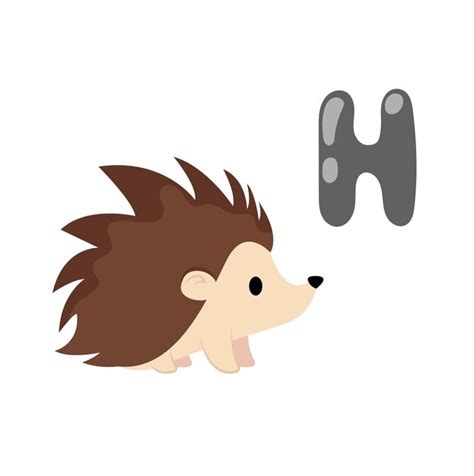 Premium Vector Concept Alphabet H Hedgehog This Is A Cute And