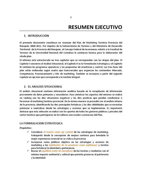 Ejemplo Resumen Ejecutivo De Un Plan De Marketing 【el Profe Juan】