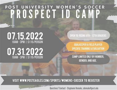Womens Soccer To Host Prospect Id Camps Post University Athletics