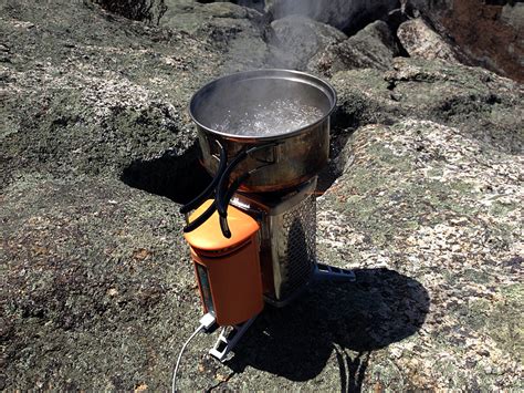 Concept of preparing, seethe, electric equipment, cookery, recipe, kitchen appliances, plate. A Look at the BioLite CampStove: Boil Water and Charge ...