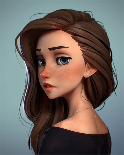 Artstation Sams Fan Art Digital Art Girl Character Modeling