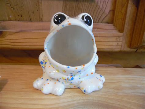 Ceramic Kitchen Frog Scrubby Holder Etsy