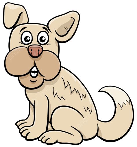 Cartoon Illustration Of Funny Surprised Dog Comic Animal Character