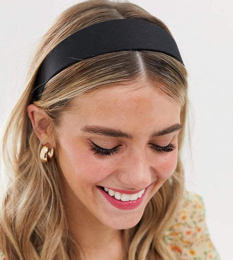 My Accessories London Exclusive Black Satin Wide Headband In With